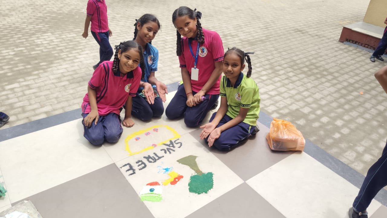 Rangoli Competition std. 4 & 5